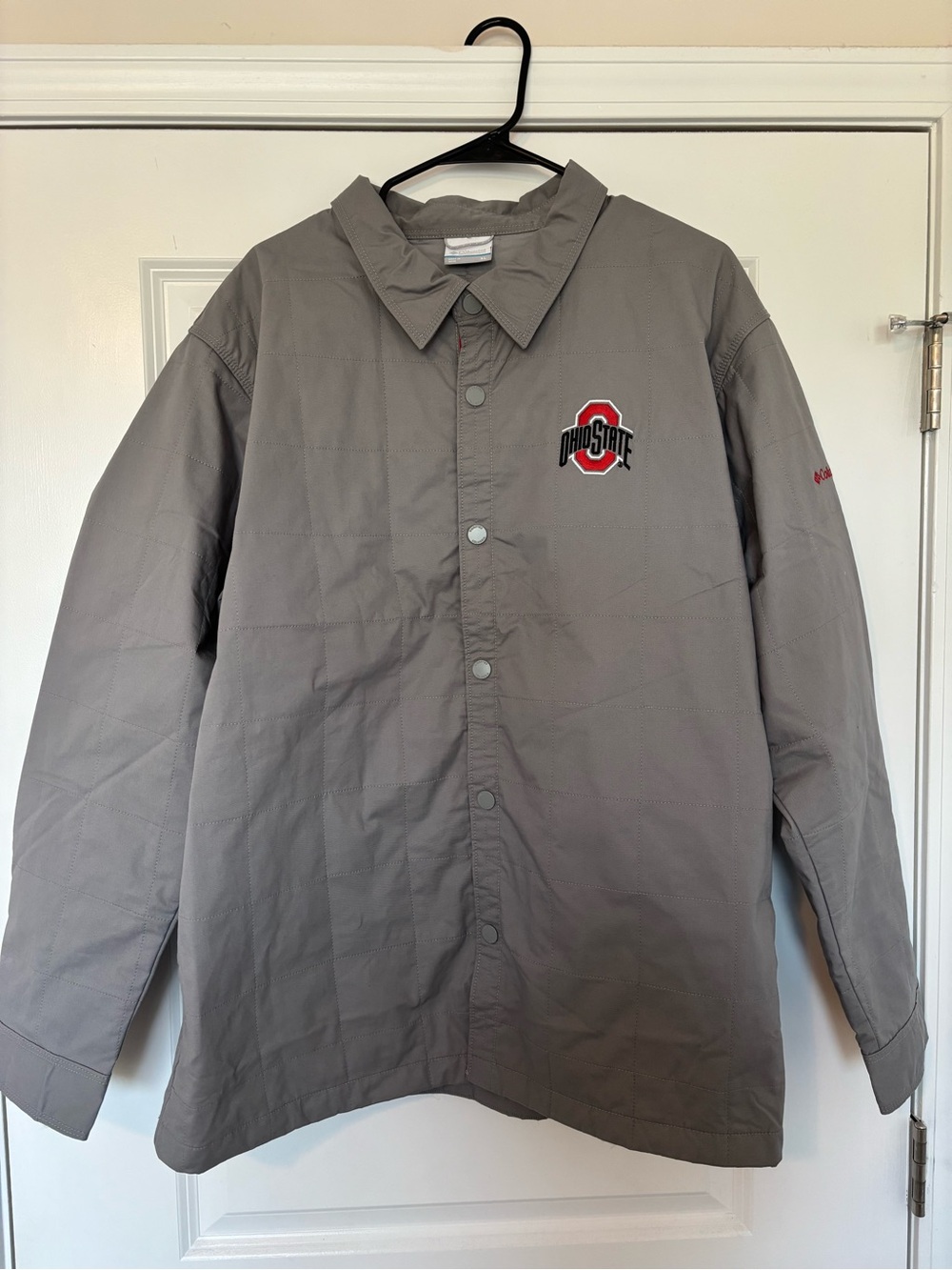 NWT Mens Columbia Ohio State Buckeyes CLG Campus Roam Quilted Shirt Jacket XL